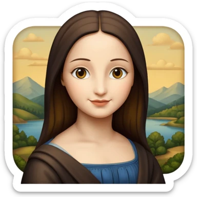 Renaissnace Mona Lisa painting sticker