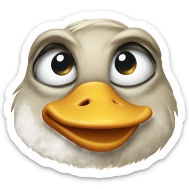 Angry duck sticker