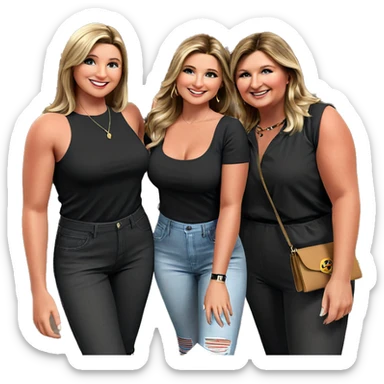 friendship and fashion in focus sticker