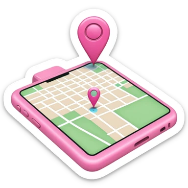 mix pink of a big gps map of the lines sticker