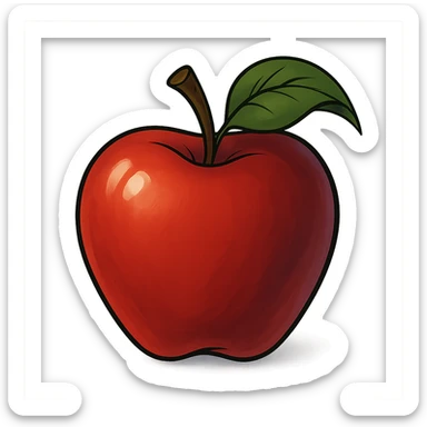 an apple in disney style sticker