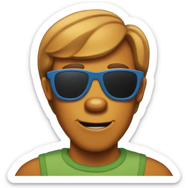 Scooby doo with sunglasses  sticker