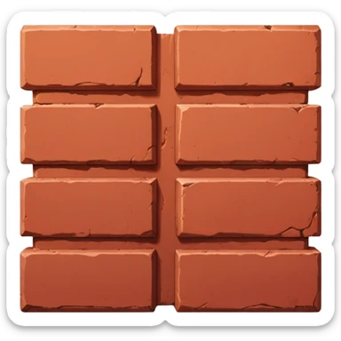 One line two bricks in right and left horizontal  sticker