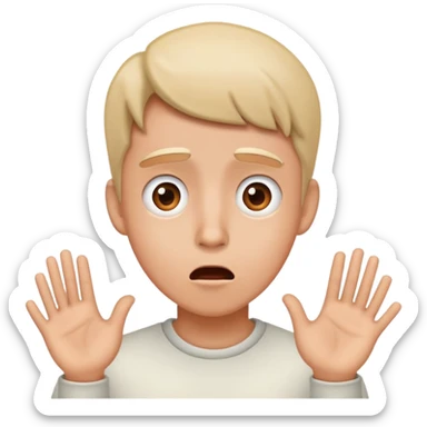 person accidentally interrupting a conversation, surprised expression sticker