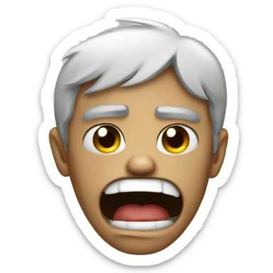 crying rage face sticker