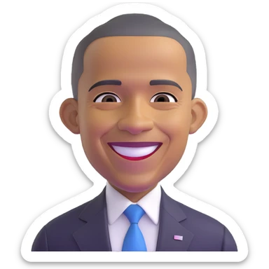 Barack Obama smiling sticker