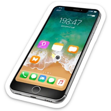 iphone  con fondo negro que diga "llamada entrante" sticker