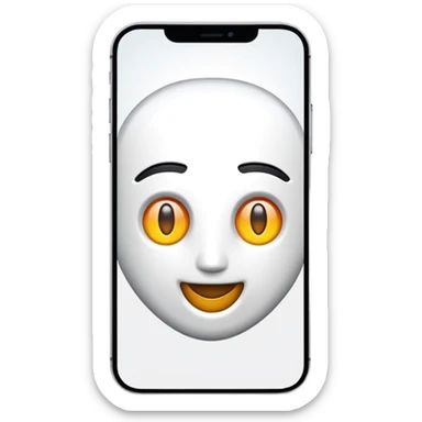 Beyaz iPhone kalp sticker