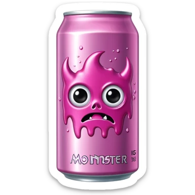 Pink monster energy drink sticker