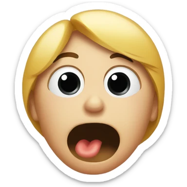 shocked face covering their mouth  sticker