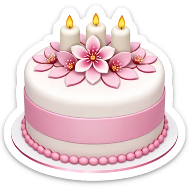 sakura cake white realistic  sticker