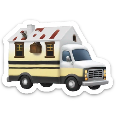 Wednesday Addams 4 story haunted dream house ghost buster truck  sticker