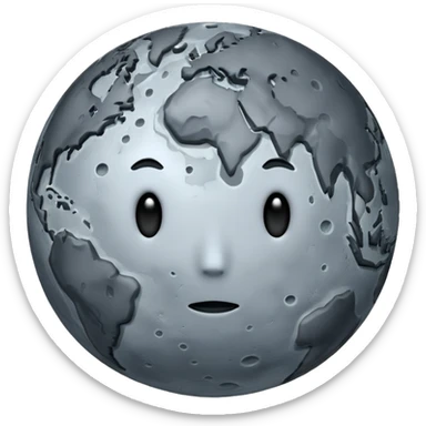 The planet Mercury with “no” face and make it less like earth  sticker