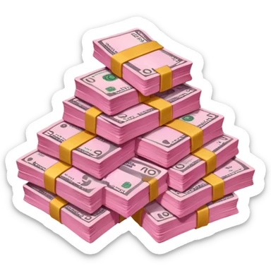 pink money sticker