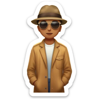 A person stands outside of a parked car on the side of a long, open road. They’re facing forward, gazing at a glowing sunset in the distance. The road stretches far ahead, symbolizing possibilities and new directions.  sticker