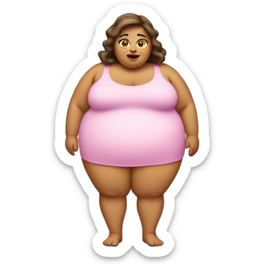 fat woman sticker