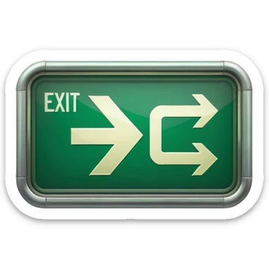Exit Sign – green arrow,Subway Signs sticker