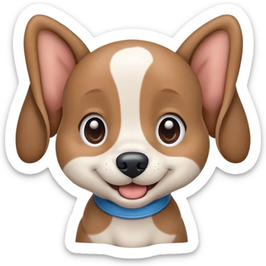 Bluey character, blue cartoon dog with rounded ears and happy expression sticker
