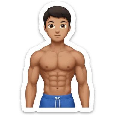 Tall teen with muscles and abbs with dark hair sticker