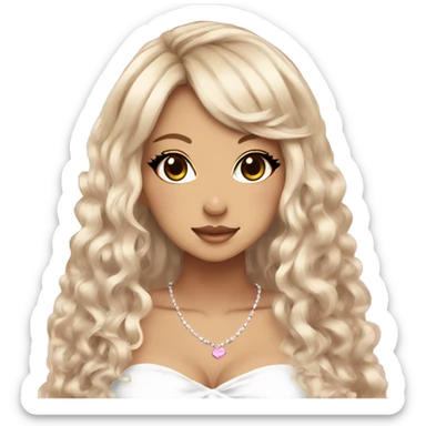 hime gyaru girl, plus size, feminine, beautiful sticker