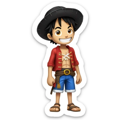 Luffy from one piece sticker