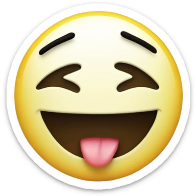 a smiley face emoji that is smiling big but   also crying  sticker
