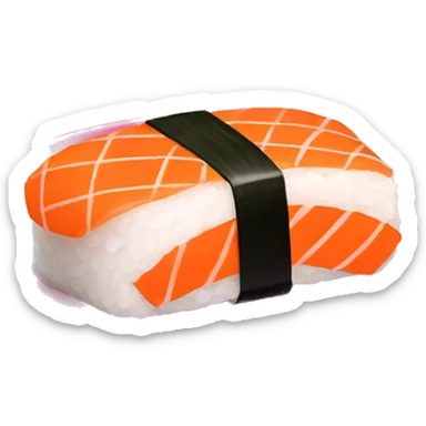 Sushi on a pink plate sticker