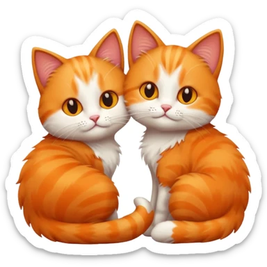 two cats in love sticker