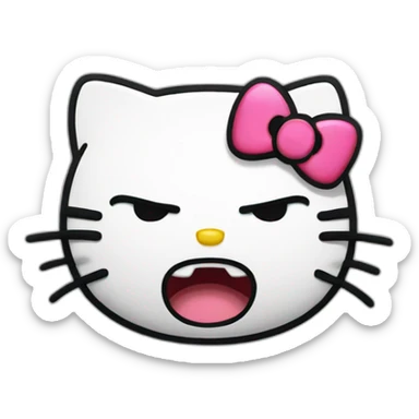 hello kitty angry sticker