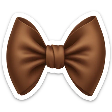 Brown bow sticker