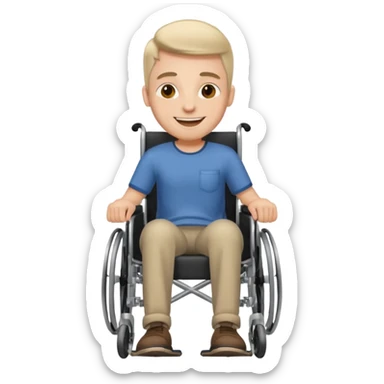 Guy in a wheelchair  sticker