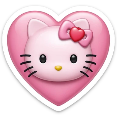 hello kitty heart sticker