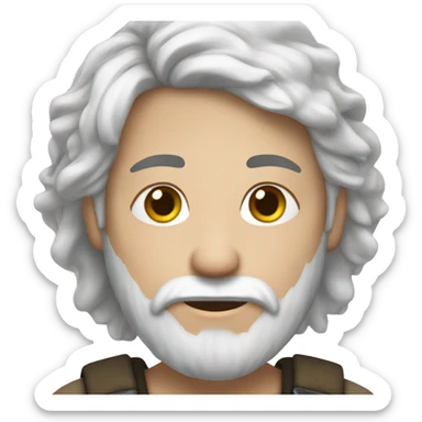 boy shepherd whit white skin and bear sticker