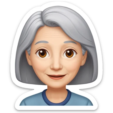 Older woman with gray hair sticker