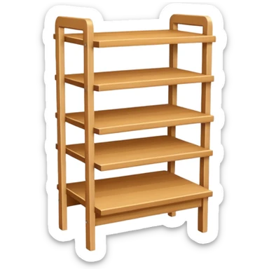 a small stand with horizontal shelves sticker