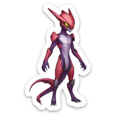genji-genesect-raptor-dragonkin-scalie-sona-Fakémon-hybrid full body sticker