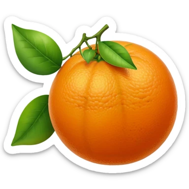 Orange: with one leaf smooth face  sticker