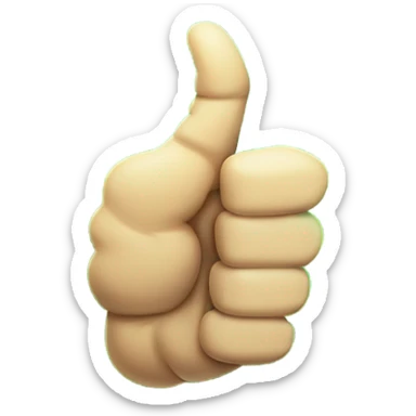 thumb up, glow in the dark sticker