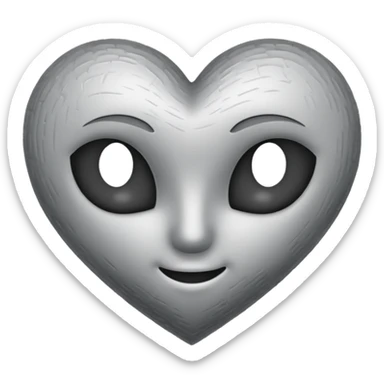 pencil style draw heart sticker