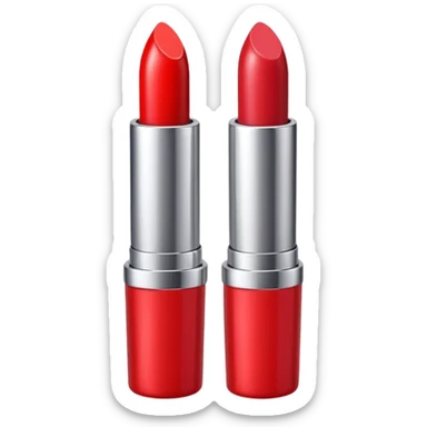 lipstick bullet, polished silver chrome, sexy beauty symbol sticker
