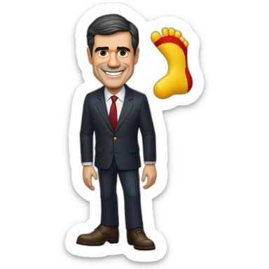 Presidente del gobierno español Pedro Sánchez lamiendo las botas de Puigdemont sticker