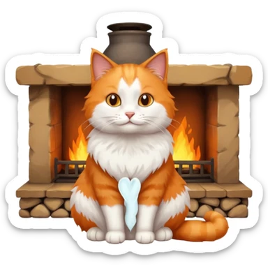 Hearth cat sticker