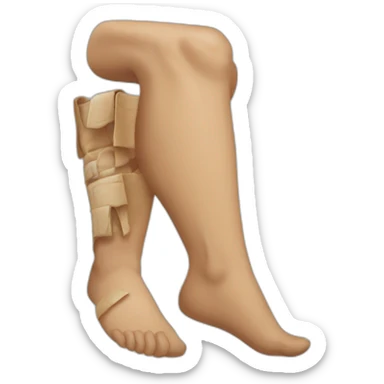 abs with a broken foot and a cast sticker