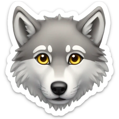 Mond wolf sticker