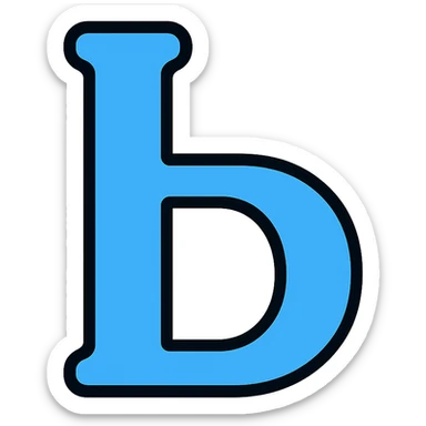 Ь in the style of the provided example sticker