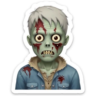 Make a zombie that have a scar in his head like 67 sticker