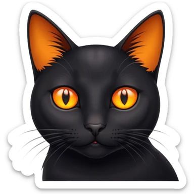 Cat black Whittier sticker