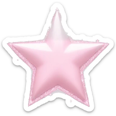 pale pink star sparkle sticker