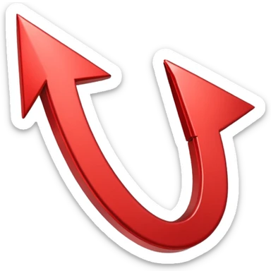 a red arrow pointing bad sticker