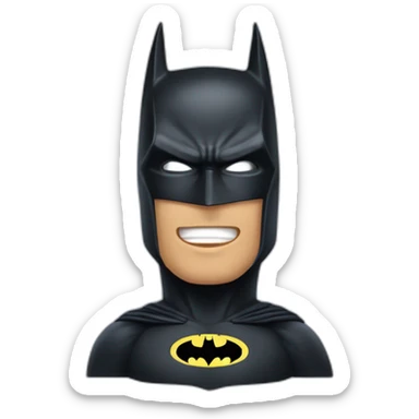 Batman avec la bouche grande ouverte et des étoiles dans les yeux sticker